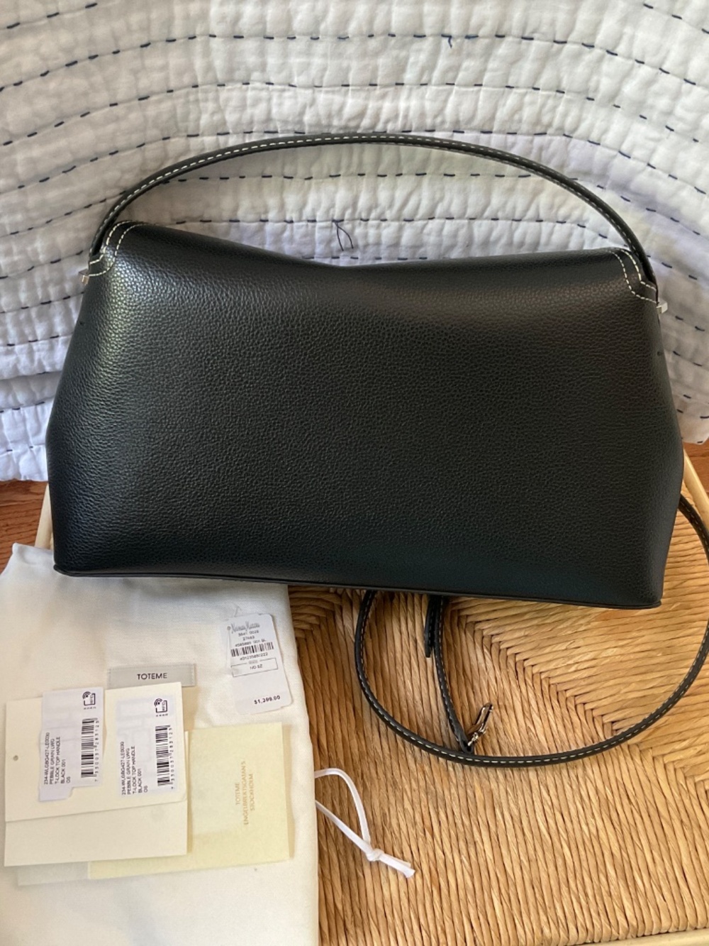 Toteme T-Lock Top Handle Bag Black - Picture 2 of 10